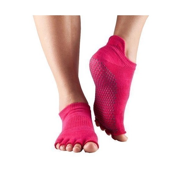 LOW RISE bezprstové protišmykové ponožky ToeSox - FUCHSIA