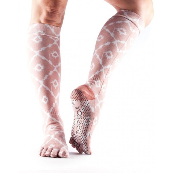 SCRUNCH KNEE prstové protišmykové podkolienky ToeSox - SHINE