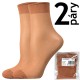 NYLON SOCKS 2pár - vrecko 20 DEN pančuchové ponožky Lady B