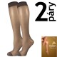 NYLON KNEE-SOCKS 2 páry 20 DEŇ pančuchové podkolienky Lady B - KRABIČKA