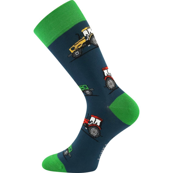 DEPATE barevné veselé ponožky Lonka - TRAKTORY - 1pár EXTRA