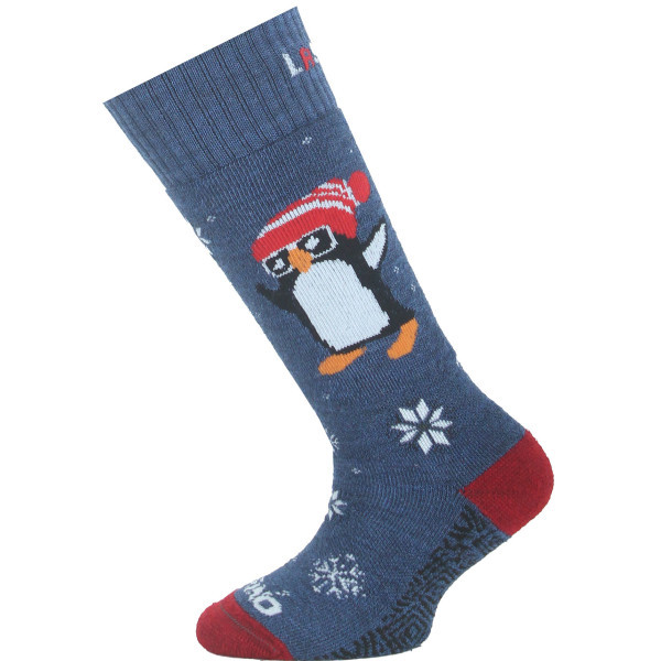 SJT detské merino lyžiarske ponožky s tučniakom Lasting