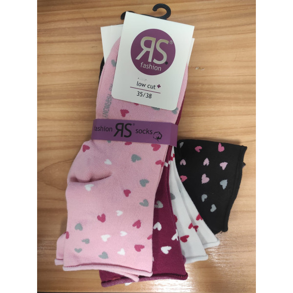 Dámske srdiečkové ruličkové ponožky bez gumičiek RS