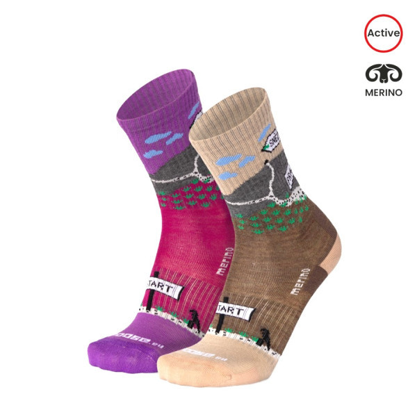 BESKYD TURIST veselé turistické merino ponožky Moose