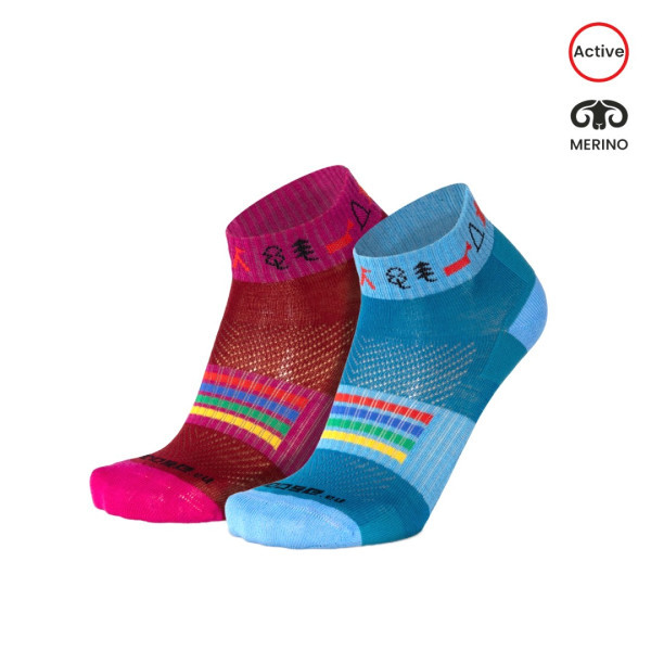 LUZY MAPA turistické nízke merino ponožky Moose