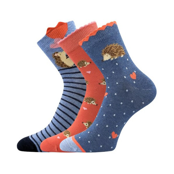 LEY dievčenské veselé ponožky Boma - JEŽCI