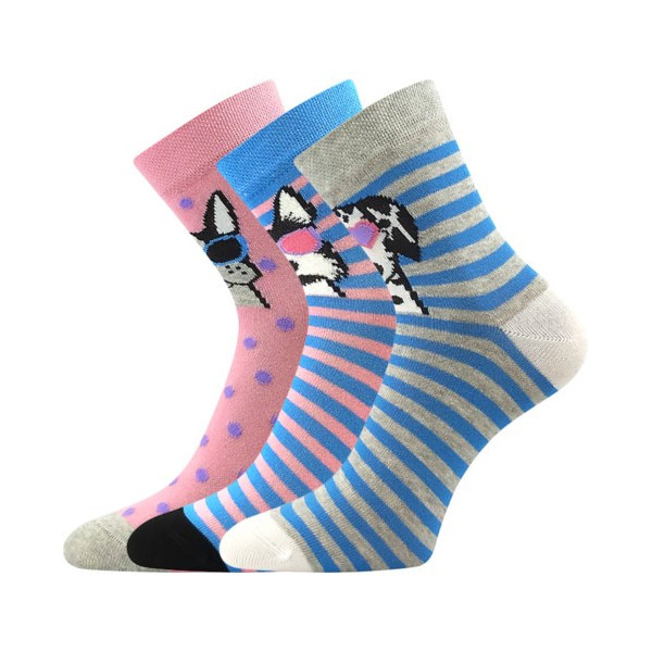 LEY dievčenské veselé ponožky Boma - PEJSCI